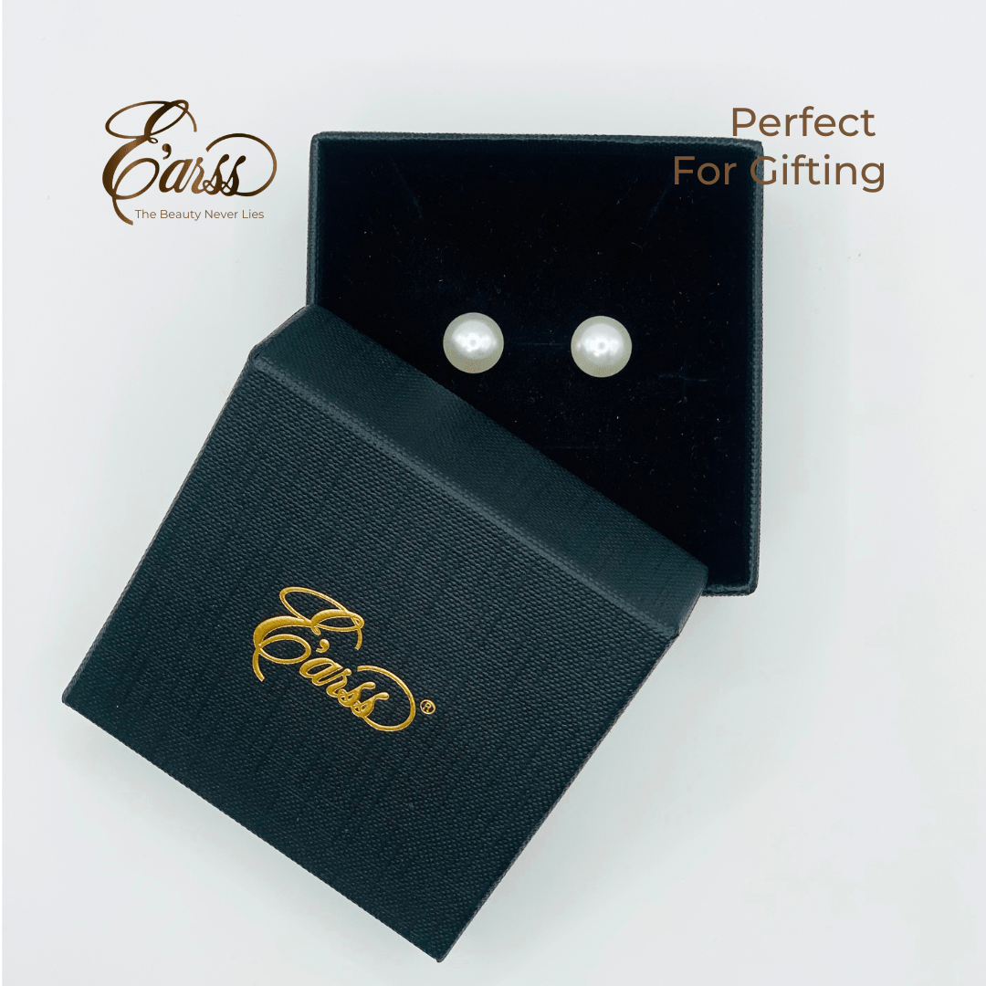 10 mm White Pearl With Post Earring | Stainless Steel | Gold Plated Urban Sale