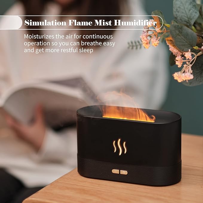 Flame Aroma Diffuser Auto-Off Function for Room Home Office Luxeoasis