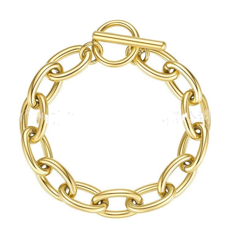 14K Gold Titanium Steel Special-interest Design Exaggerated Bracelet Urban Sale