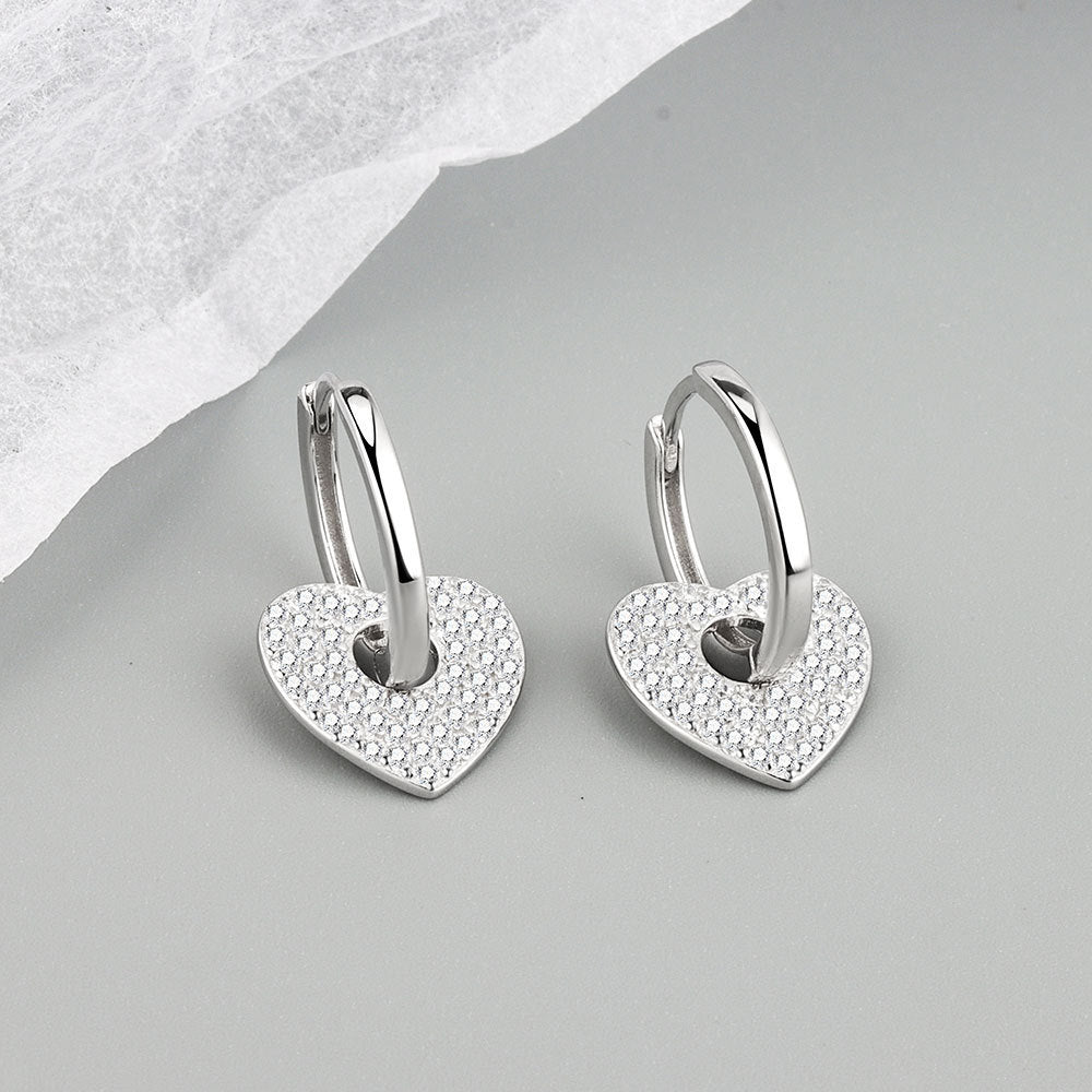 18K Gold Copper Micro-inlaid Earrings European Urban Sale