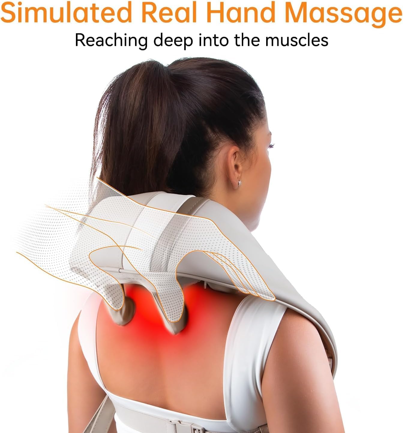 3D Kneading Neck Massager Luxeoasis