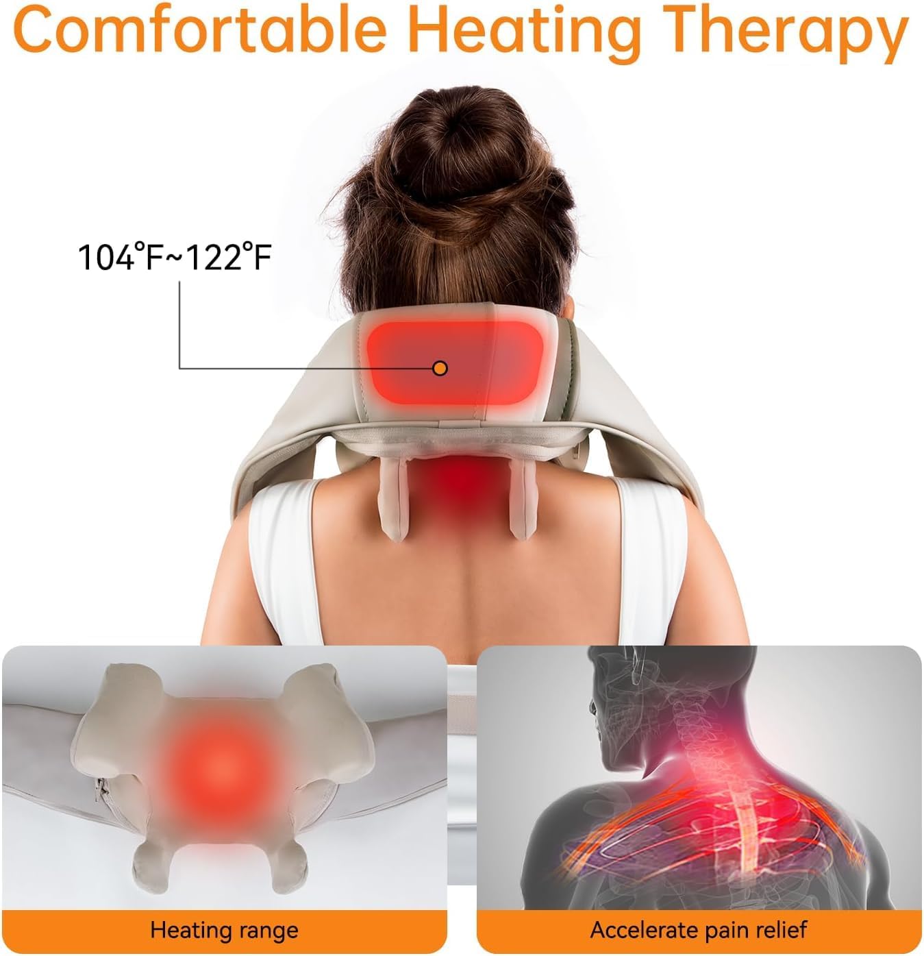 3D Kneading Neck Massager Luxeoasis