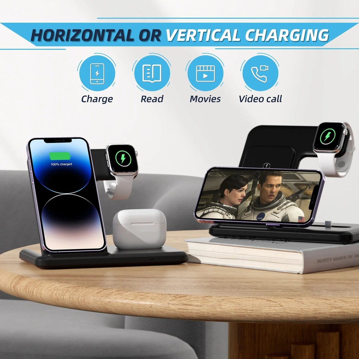 3 in 1 Wireless Charger Stand luxeoasis