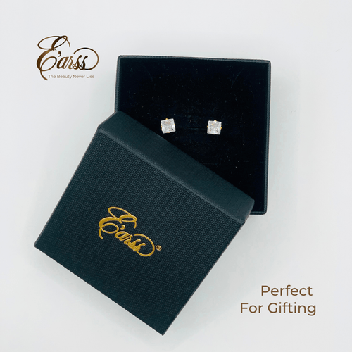 6 mm Cubic Zirconia Square | Stainless Steel | 18K Gold Plated Urban Sale