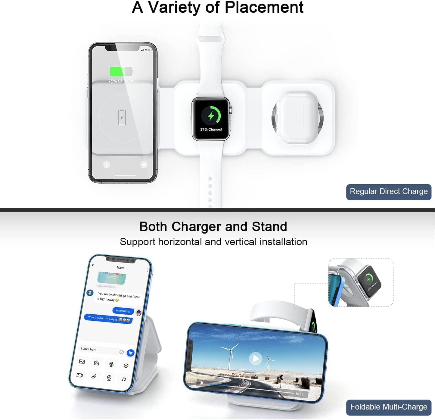3-in-1 Wireless Charging Pad luxeoasis