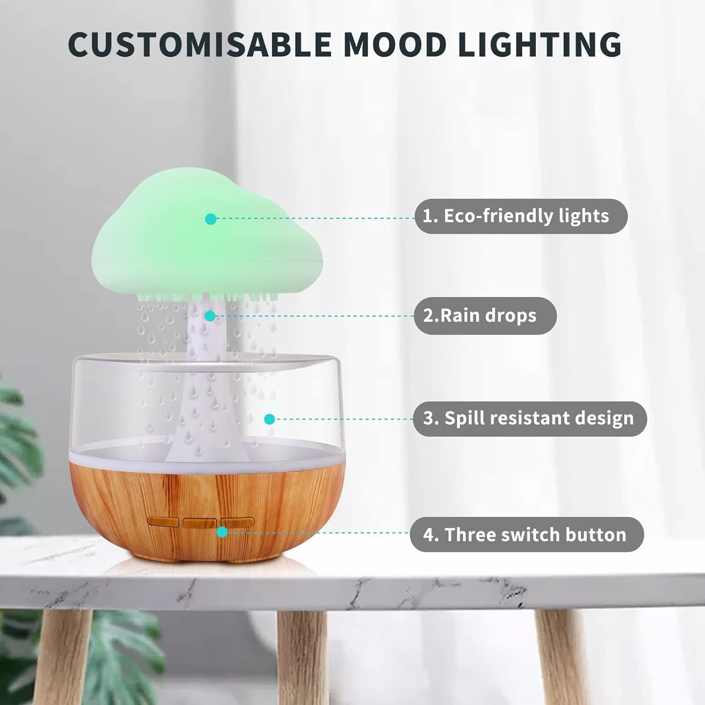 Cloud Rain Humidifier Luxeoasis