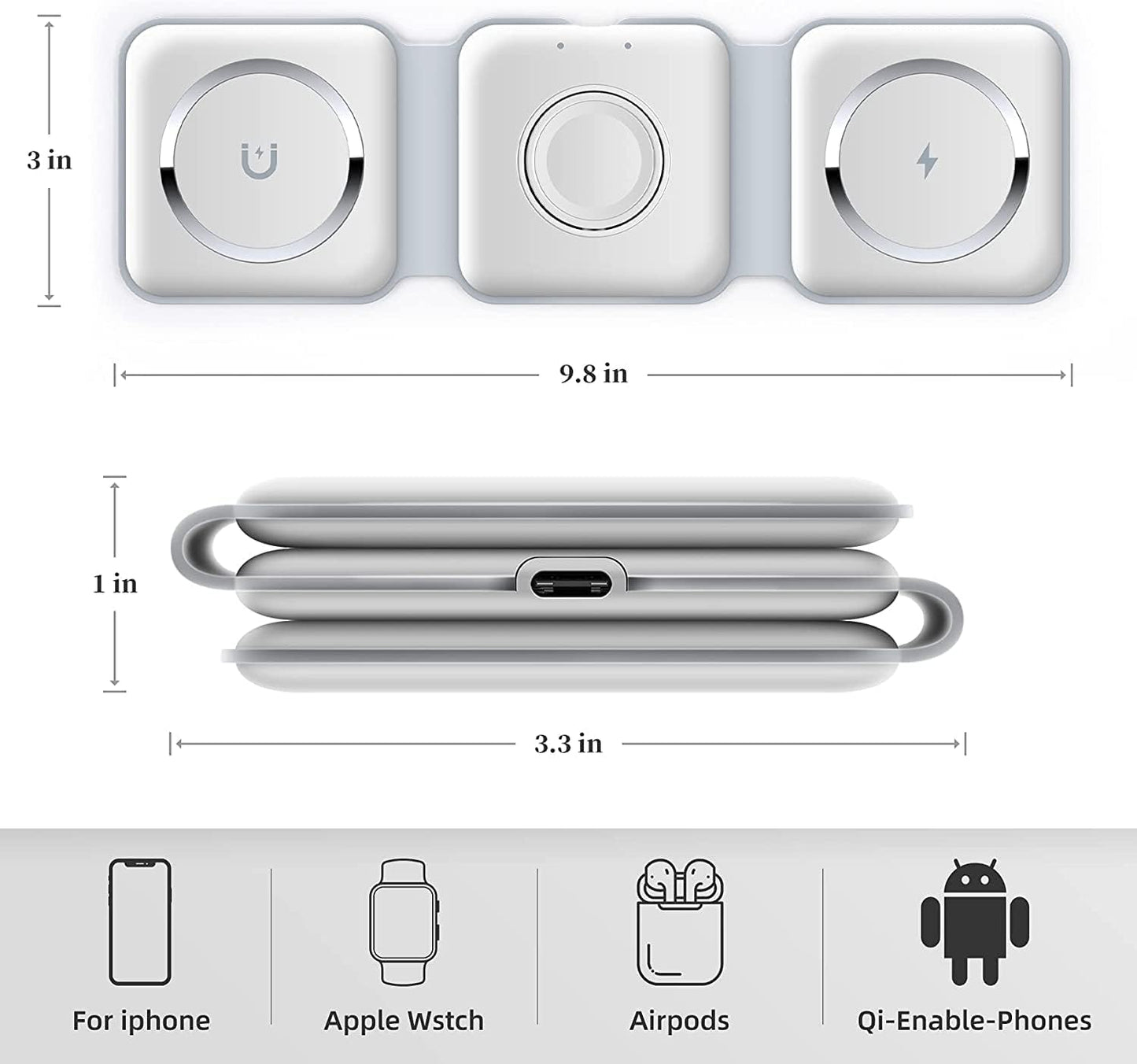 3-in-1 Wireless Charging Pad luxeoasis