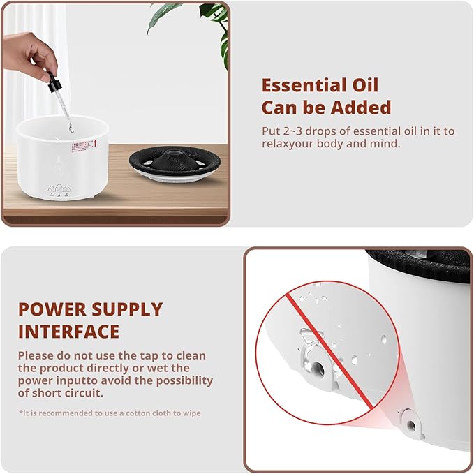 Volcano Diffuser & Humidifier Home Decor Luxeoasis