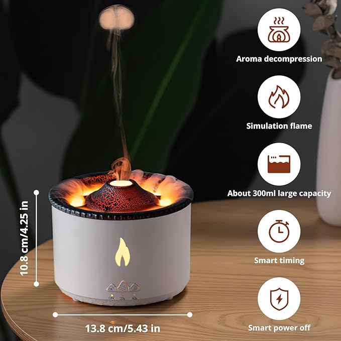 Volcano Diffuser & Humidifier Home Decor Luxeoasis