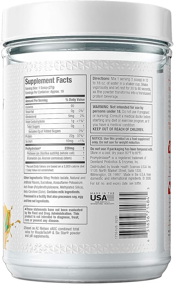 Muscletech- Iso Whey Clear (Original) Luxeoasis
