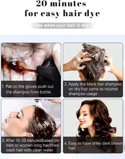 Instant Hair Dye Shampoo (420ml) Unisex - Urban Sale