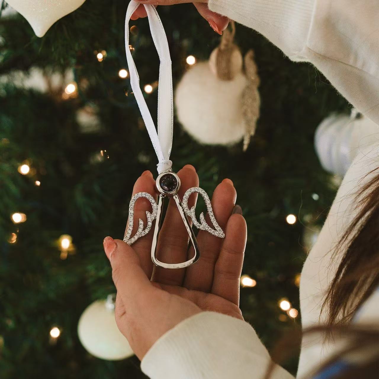 Angel Christmas Tree Pendant Projection Necklace Urban Sale