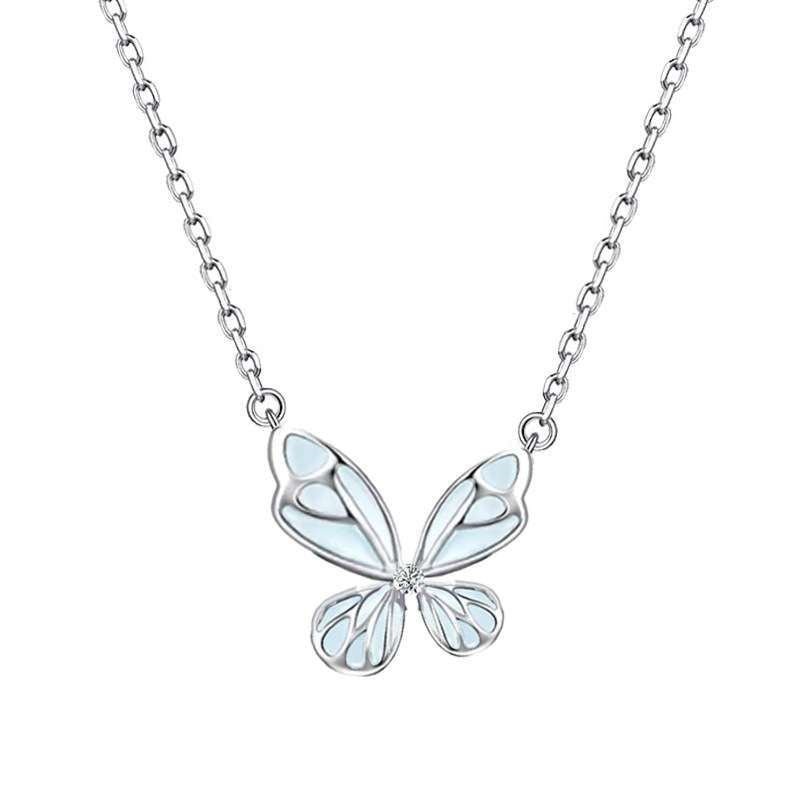 Butterfly Luminous Sterling Silver Necklace Urban Sale
