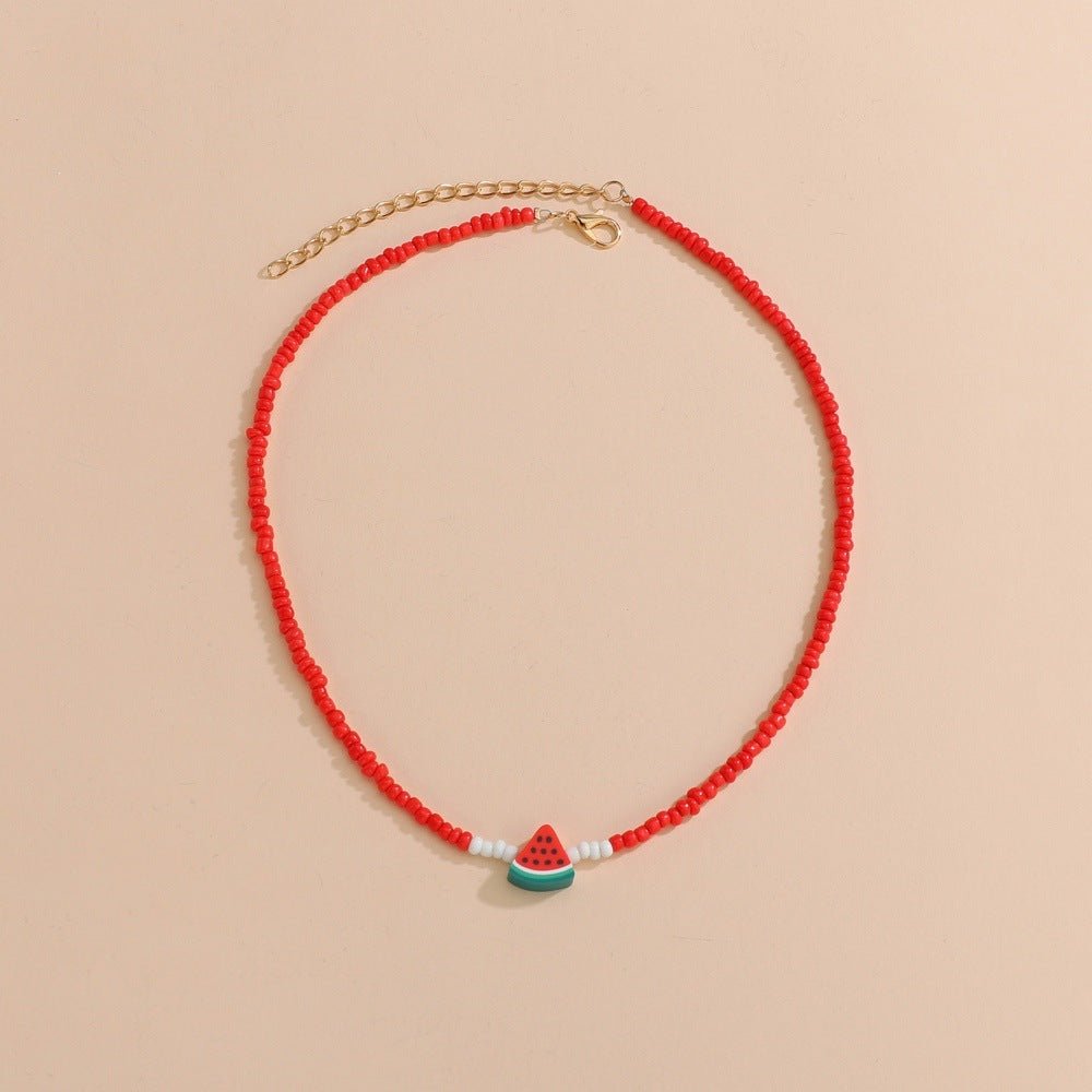 Cute Watermelon Trendy Women's Short Necklace Urban Sale