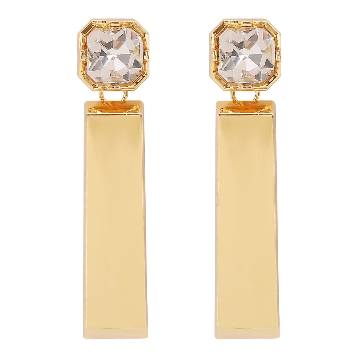 Diamond Rectangular Earrings Urban Sale