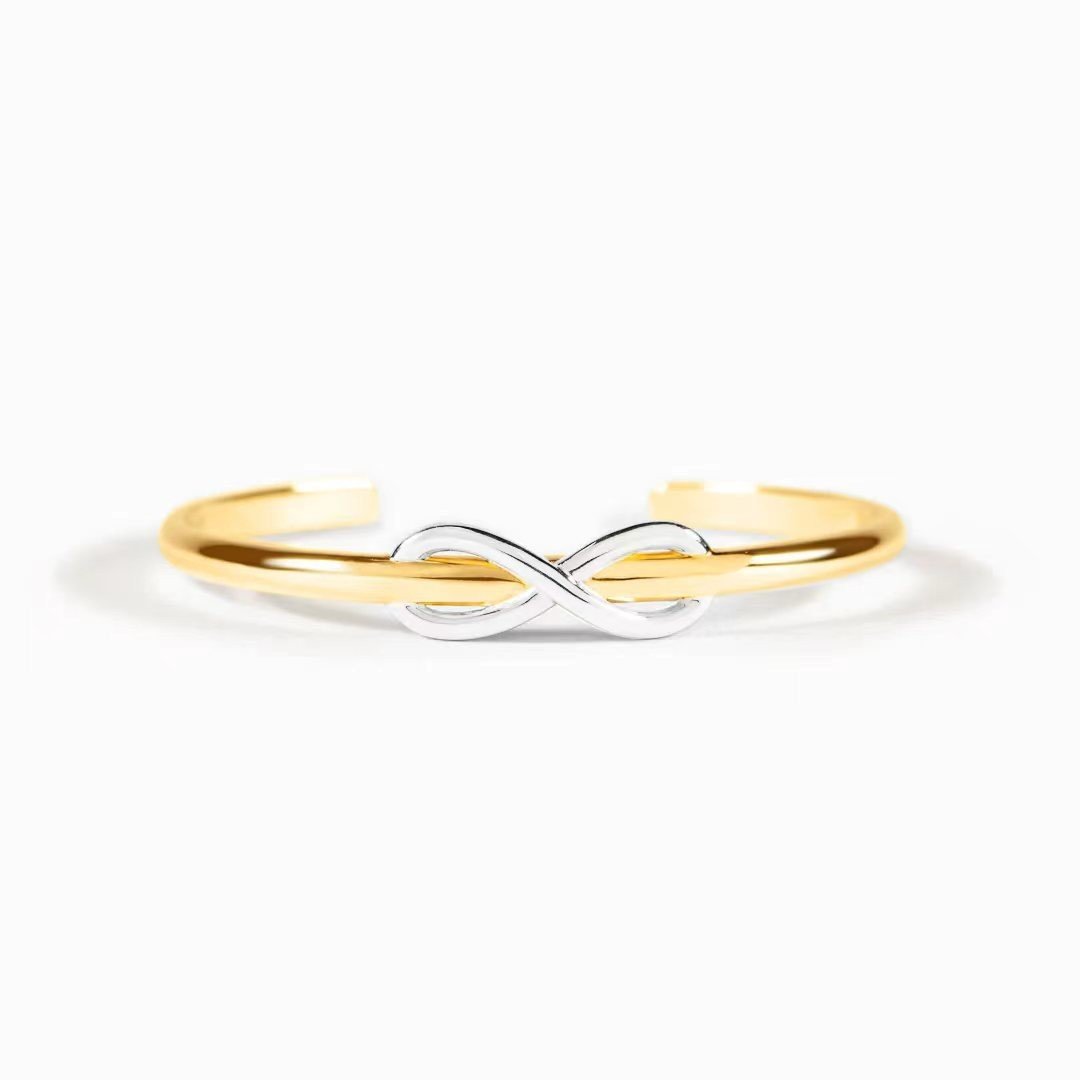 Double Color Gold Silver Bowknot Lucky 8 Bracelet Urban Sale