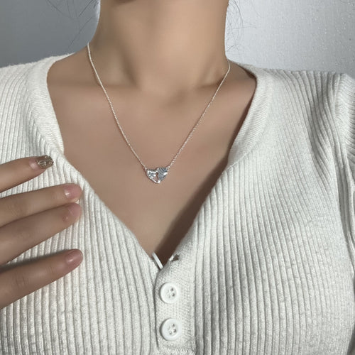 European And American Love Necklace Mother's Day Geometric Copper Peach Heart Gift Urban Sale