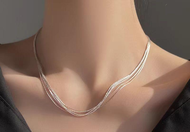 Multi-layer Small Snake Bone Necklace Simple Special-interest Design Cold Style Temperament Clavicle Chain Urban Sale