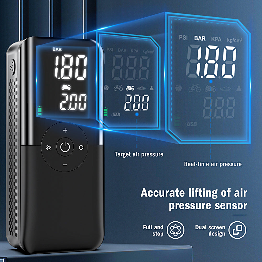 Portable Electric Air Pump + Charger + Super Torch (Multipurpose) UAE Store officaial