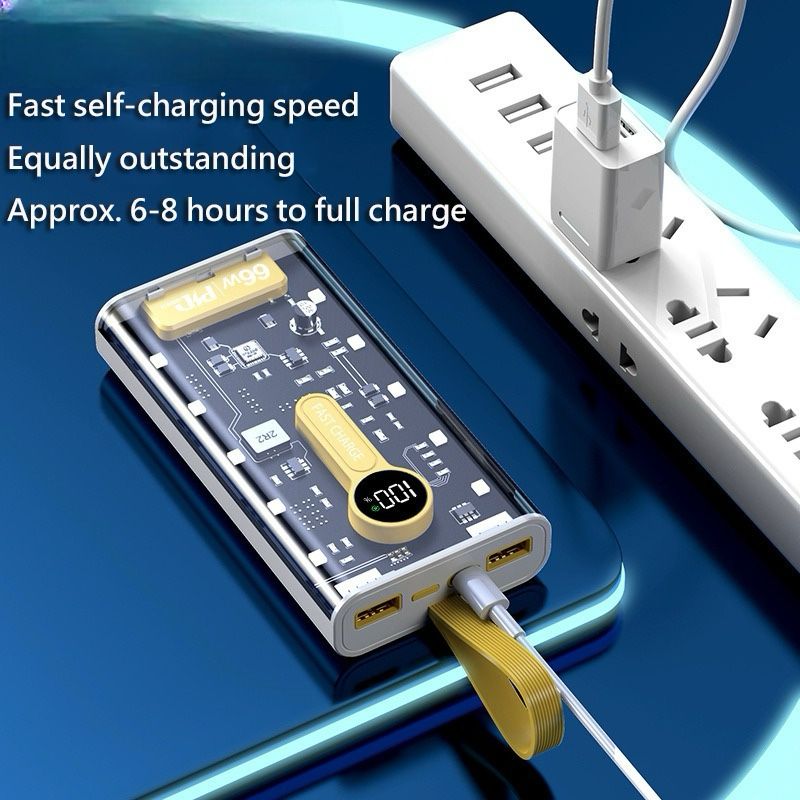 66W Transparent Digital Display Fast Charging 20,000 Mah PD Power Bank for Smartphones, Tablets, Cameras, Laptops etc. Urban Sale