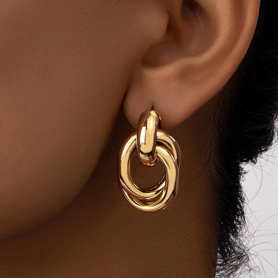 Personalized Simple Metal Punk Geometric Earrings Urban Sale