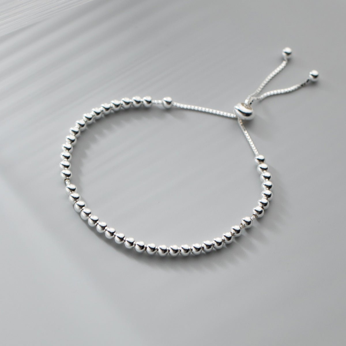 S925 Sterling Silver Light Bead Adjustable Bracelet Urban Sale
