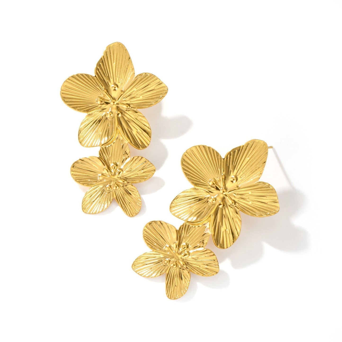 Women's Electroplated Alloy Non-fading Flower Earrings Urban Sale