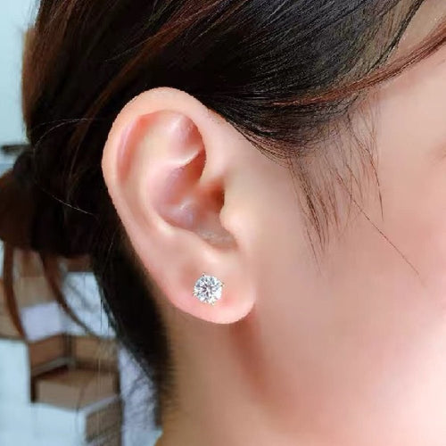 Women's Four-claw Sterling Silver Simple Stud Earrings Urban Sale
