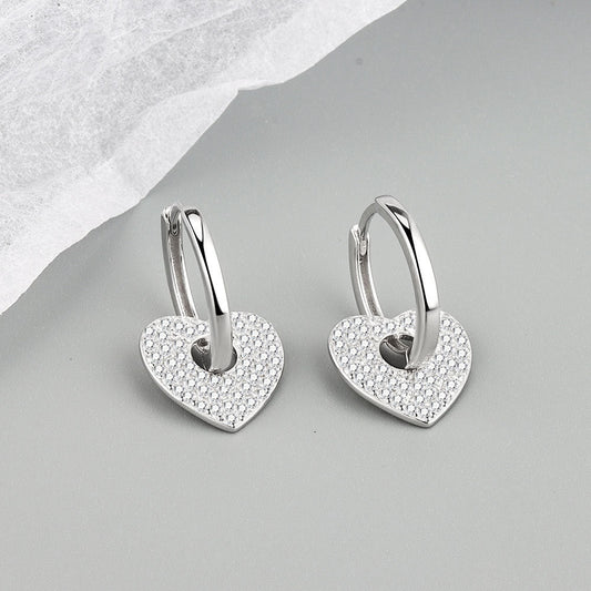 18K Gold Copper Micro-inlaid Earrings European