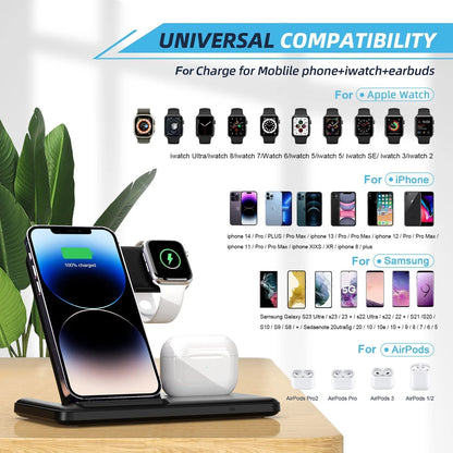 3 in 1 Wireless Charger Stand luxeoasis