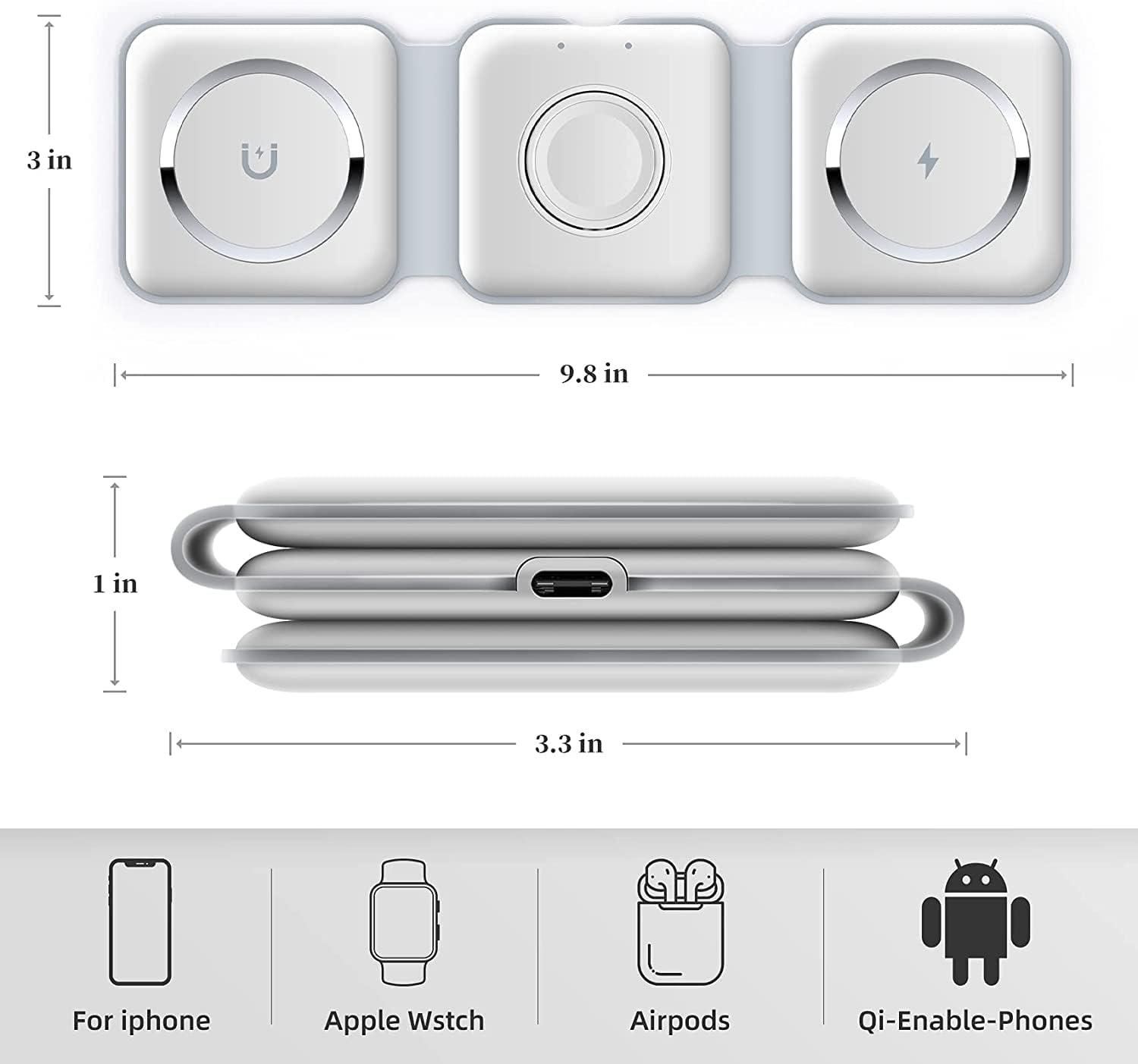 3-in-1 Wireless Charging Pad luxeoasis