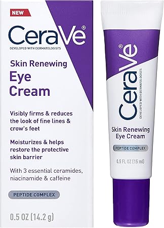 CeraVe Eye Cream for Wrinkles Under Eye Cream with Caffeine, Peptides, Free & Ophthalmologist Tested 0.5 Ounces, 0.5 Ounce (Pack of 1) Lxeoasis