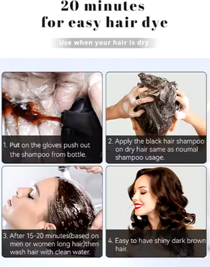 Instant Hair Dye Shampoo (420ml) Unisex - Urban Sale