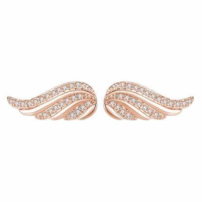 Angel Wing Ear Studs Wings Shape Micro-inlaid Urban Sale