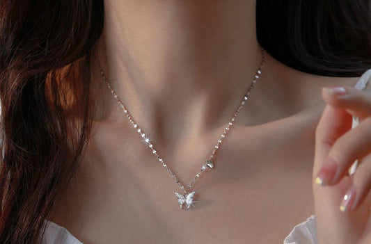 Butterfly Necklace For Women Light Luxury Minority High-grade Tassel Clavicle Chain Urban Sale