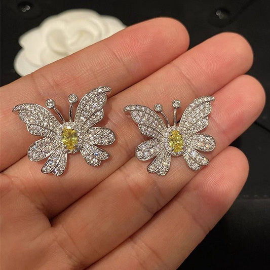 Butterfly Studs Female Affordable Luxury Fashion Design Urban Sale