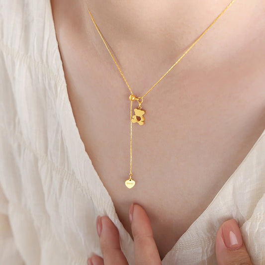 Cartoon Cartoon Bear Cute Jewelry For Girls Necklace Urban Sale