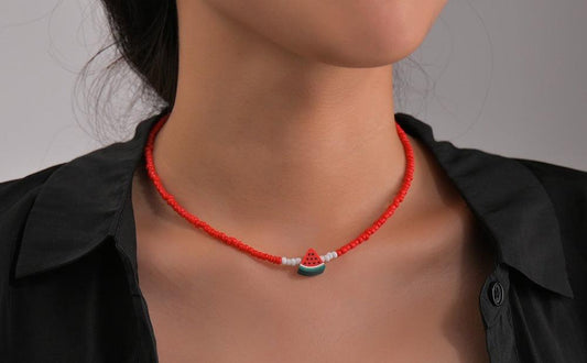 Cute Watermelon Trendy Women's Short Necklace Urban Sale