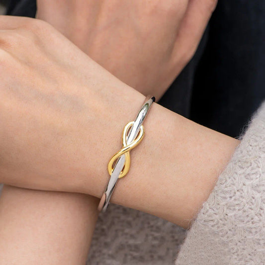 Double Color Gold Silver Bowknot Lucky 8 Bracelet Urban Sale