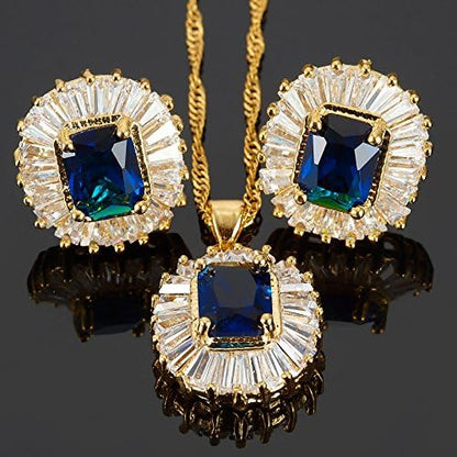 Emerald Gemstones Pendant Set Urban Sale