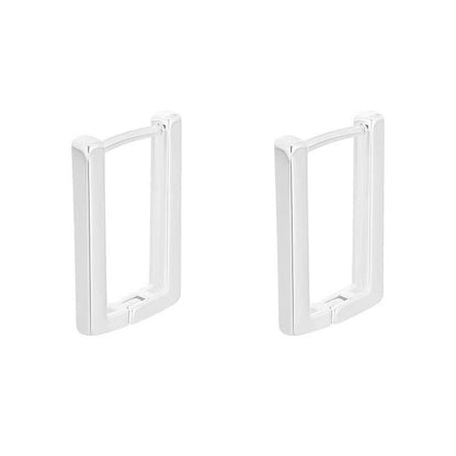 Europe And America Cross Border Hot Sale Geometry Rectangle Ear Clip Indifference Trend All-match Fashion Earrings Personalized Creative Ornament Female Urban Sale