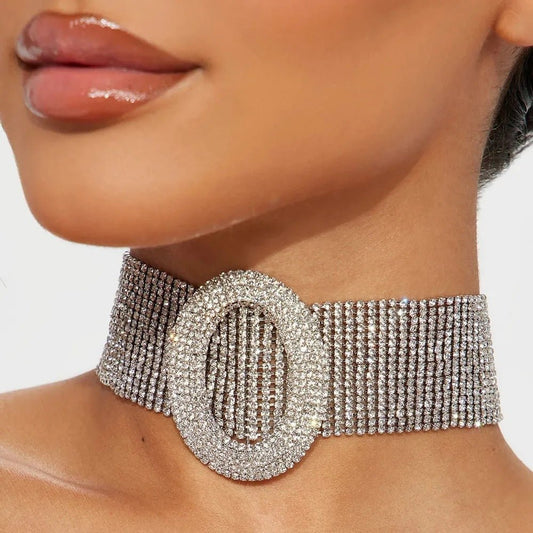 European And American Fashion Rhinestone Clavicle Chain Sweet Cool Simple Necklace Urban Sale