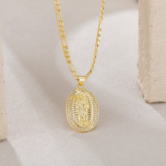 Fashion Copper Necklace Female Creative Virgin Mary Urban Sale