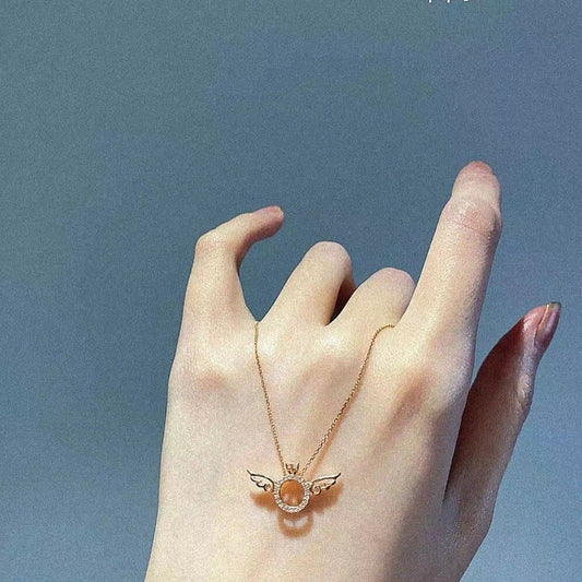 Female Necklace Rose Gold Angel Little Wing Urban Sale