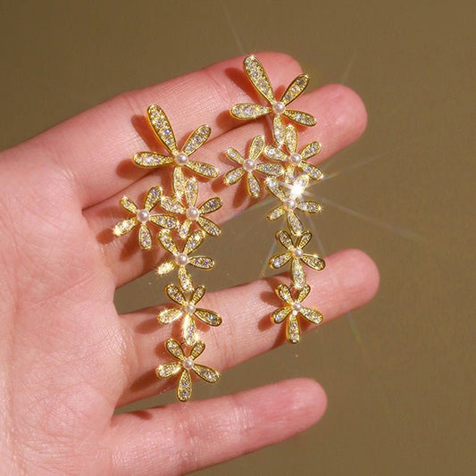 Flower Earrings For Women Elegant Exaggerated Urban Sale