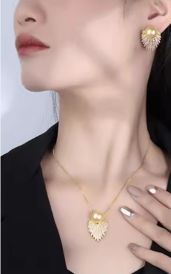 Fritillaria Pearl Pendant Set Urban Sale