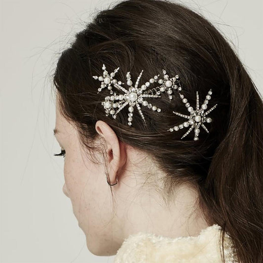 Six-Pointed Star Shape Rhinestone Clip Urban Sale
