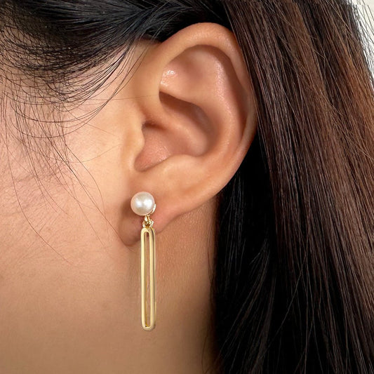 Sterling Silver Earrings Natural Baroque Pearl Urban Sale