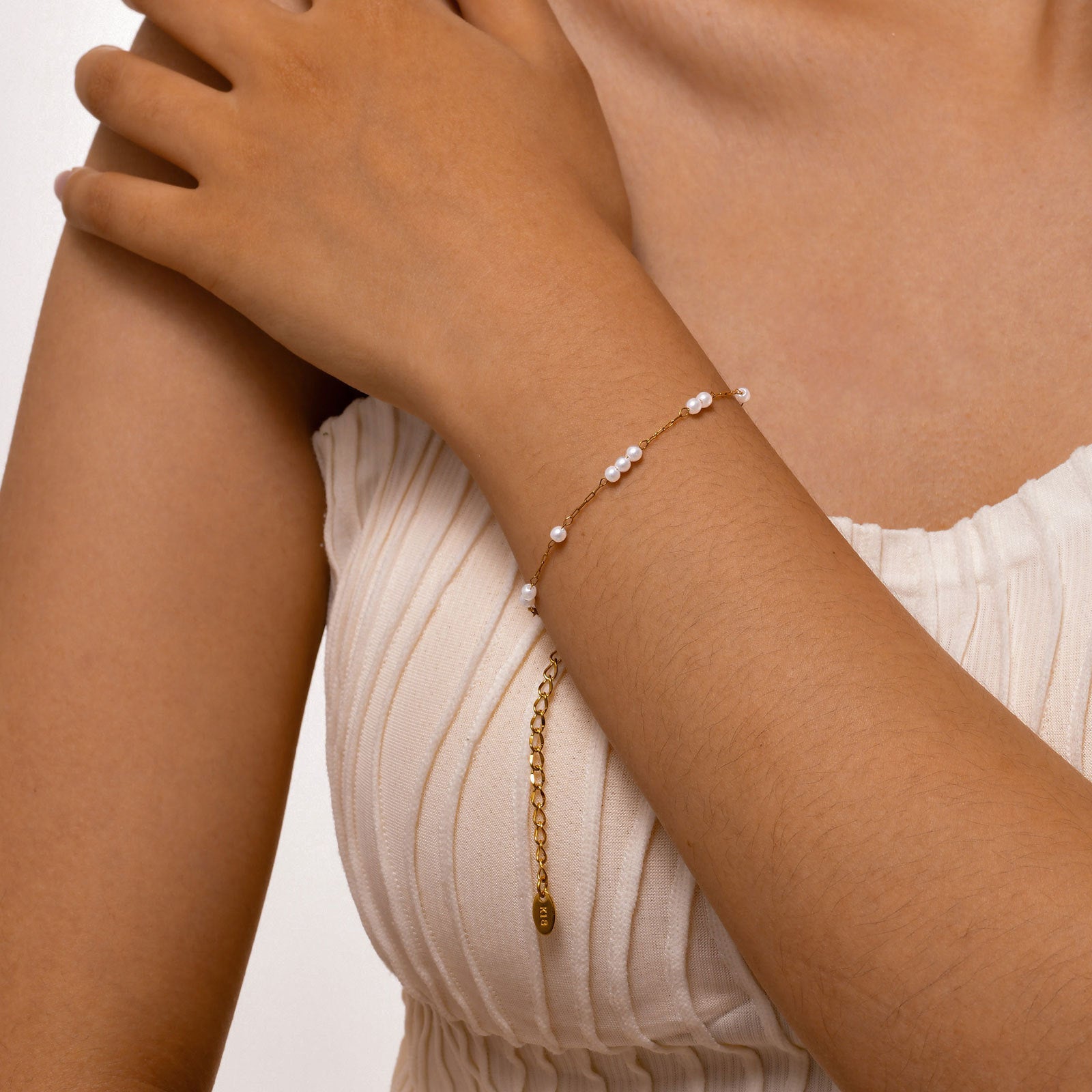 Women's Stainless Steel Pearl Bracelet Urban Sale