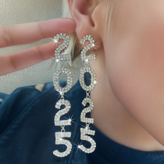 Women's Tassel Full Diamond Rhinestone 2025 Long Pendant Earrings Urban Sale
